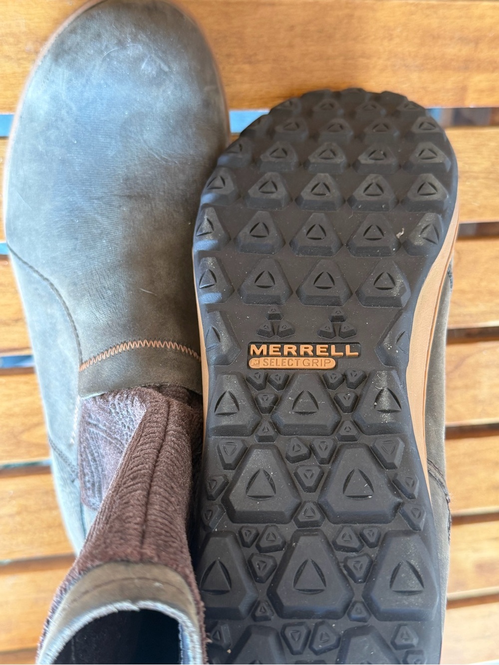 Merrell Women's Brown Leather & Suede Waterproof Mid-Calf Boots - Picture 5 of 6